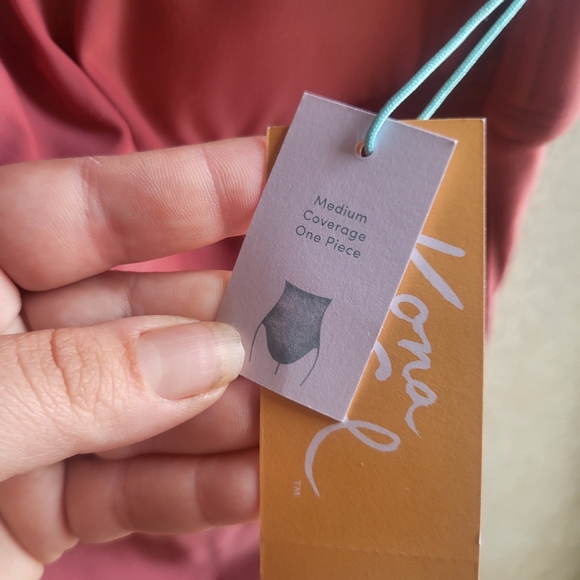 NWT One Piece Swim Suit Pink Large Kona Sol Target Bathing Suit Summer Vacation - Picture 6 of 8